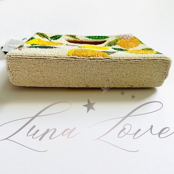 AMERICA & BEYOND Make Lemonade Beaded Shoulder / Clutch Bag NWT - Picture 7 of 12